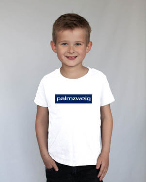 kinder tshirt weiß palmzweig navy